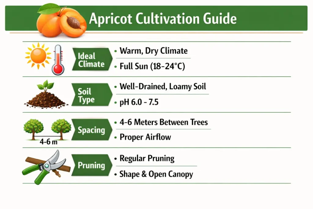 खुबानी शेतीची प्राथमिक माहिती