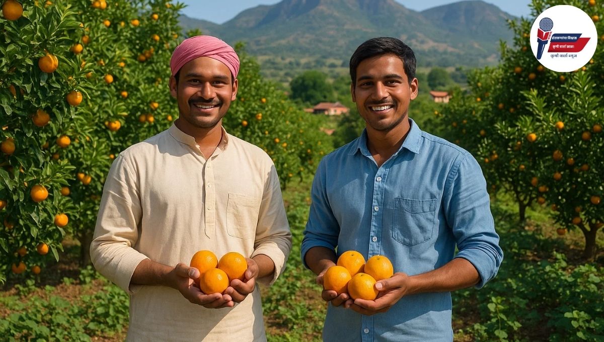 Santra sheti Success Story: पुसला गावातील मांडळे भावंडांचा संत्रा शेतीतील चमत्कार: एका हंगामात २२ लाखांचे उत्पन्न!